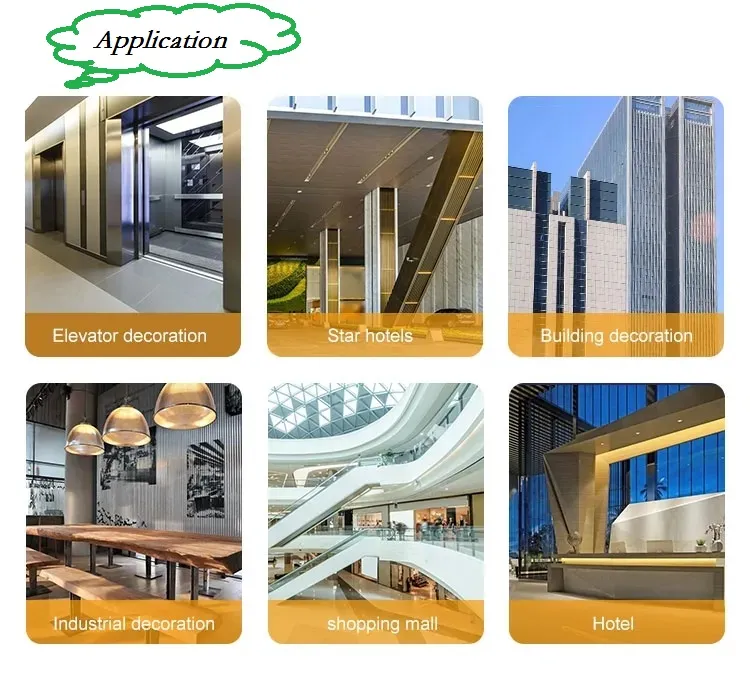 1 mm-3 mm Espessura ASTM AISI 304 304L 201 Chapa de a&ccedil;o inoxid&aacute;vel com v&aacute;rias superf&iacute;cies para decora&ccedil;&atilde;o 1