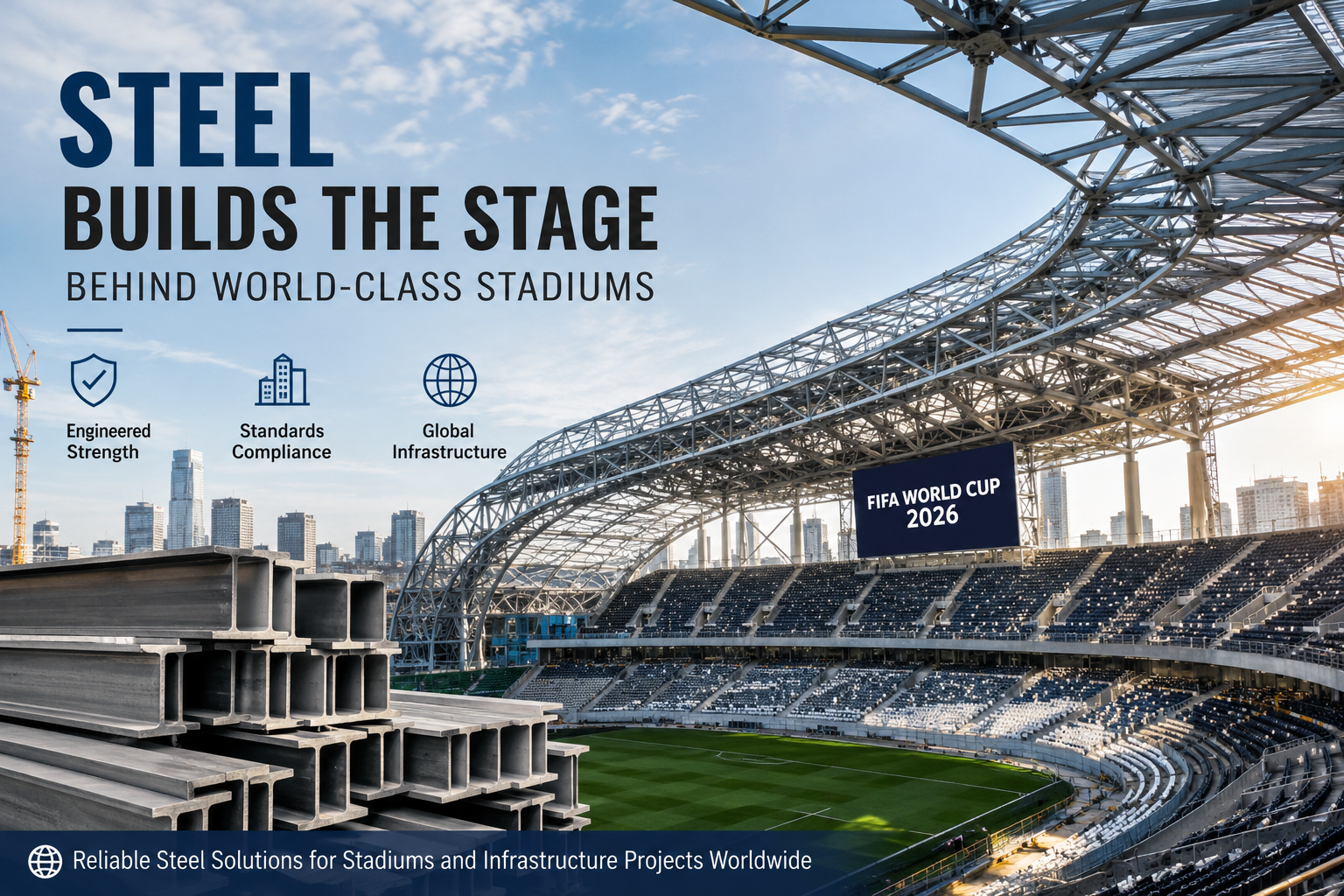 Últimos blogs da empresa sobre Copa do Mundo da FIFA 2026 destaca a importância da seleção de aço na construção de estádios modernos