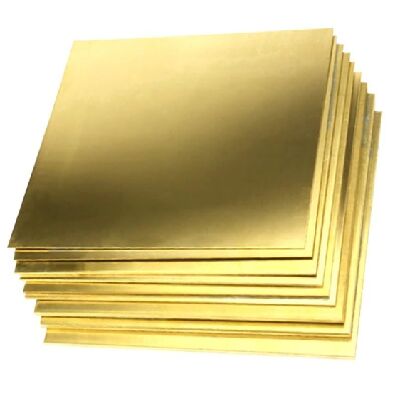 Precision Cut Brass Sheet Stock Plate C26000 Material Personalizado comprimento e largura disponíveis